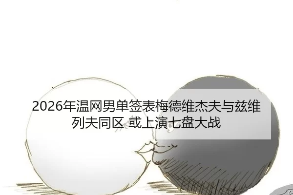 2026年温网男单签表梅德维杰夫与兹维列夫同区 或上演七盘大战